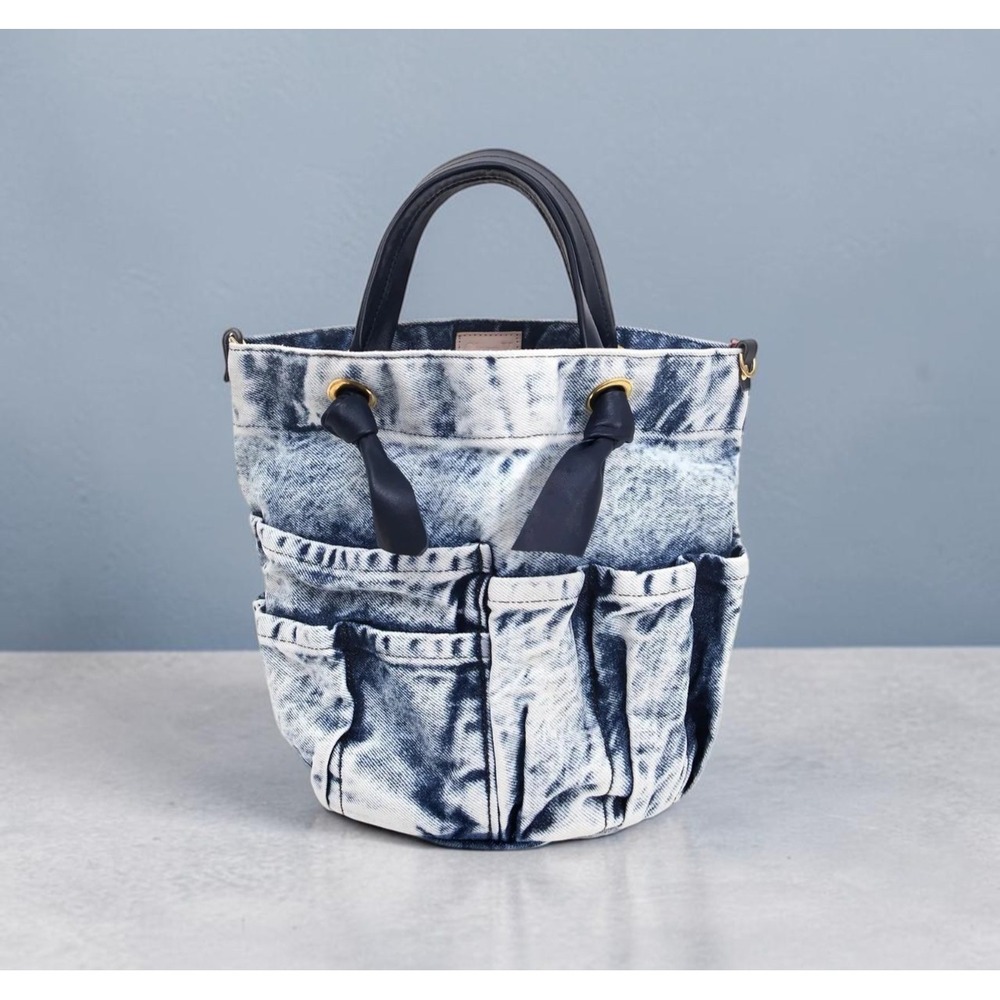 Clare V. - Marine Tote Indigo Acid Wash Bag Great Condition includes chain strap